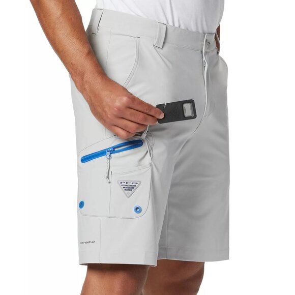 Columbia PFG Terminal Tackle Shorts Mens 44 waist/INS 10" GRAY UPF 50 NWT s-6793 - Picture 3 of 16